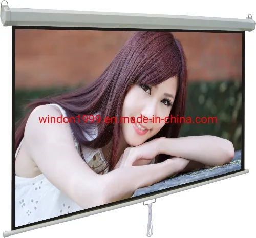 1: 1 Format China Projector Screen/Manual Screen Projector with Fiberglass Matte White