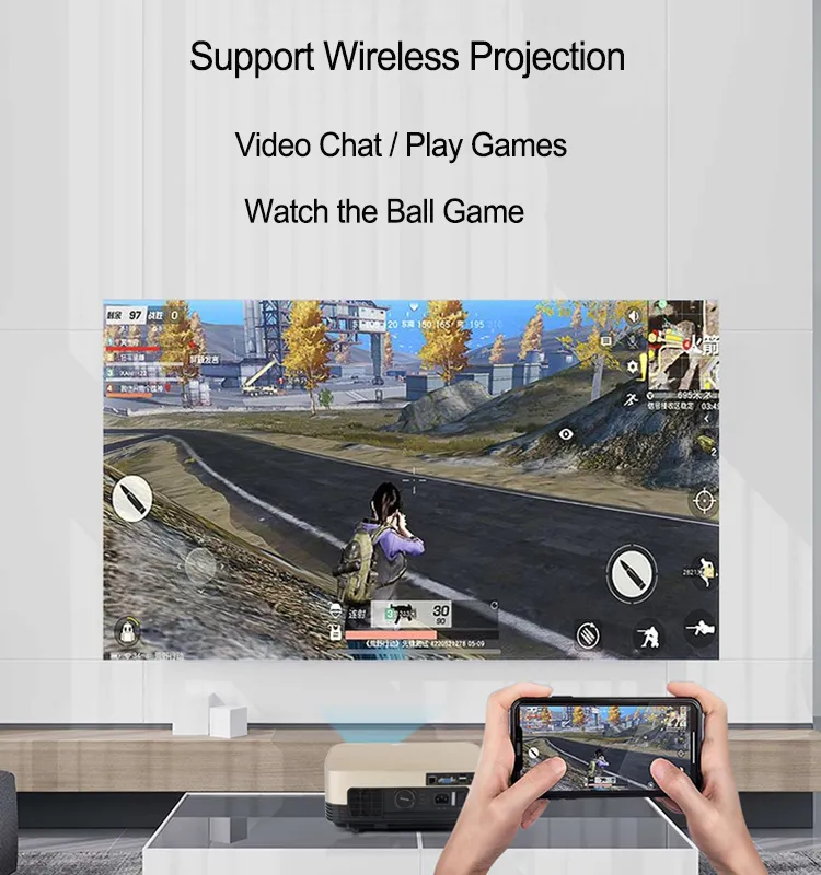 1080P 4K Laser Mobile Smart Android Home Theater HD LED Projectors