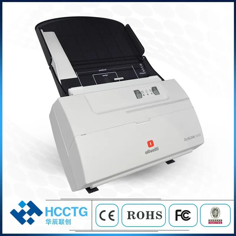 600dpi High Speed Color Duplex Ocr A4 Document Scanner with Micr Reader (A600)