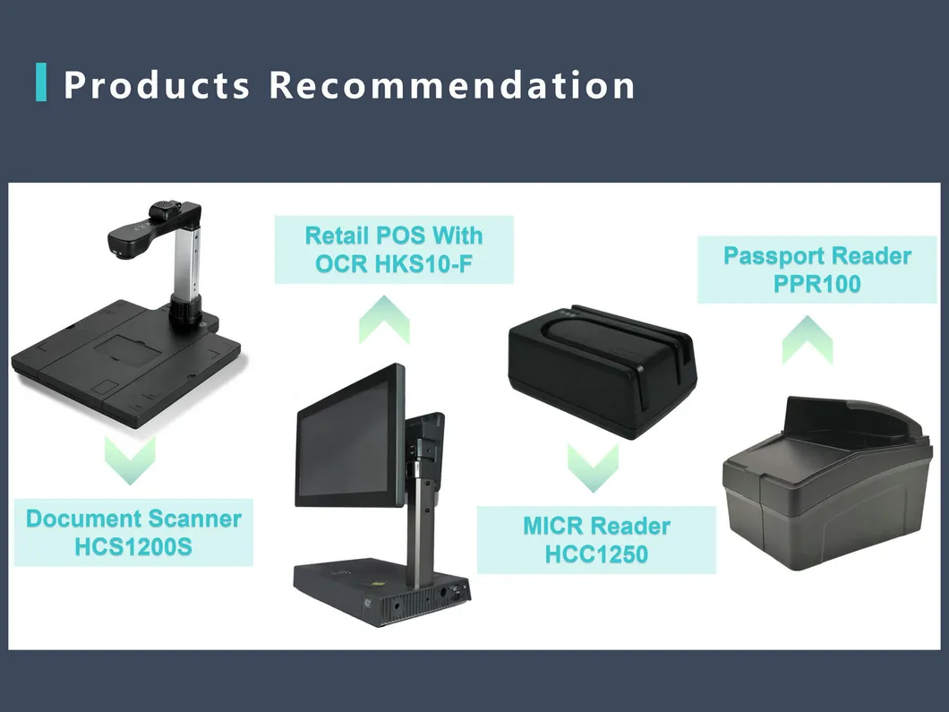600dpi High Speed Color Duplex Ocr A4 Document Scanner with Micr Reader (A600)