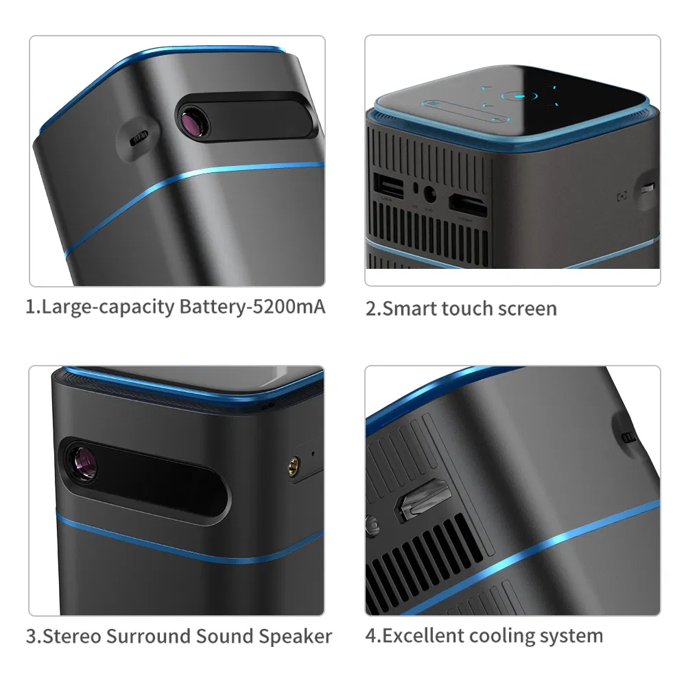 Android Smart LED DLP Portable Cheap Wi-Fi Projector for Business-D042