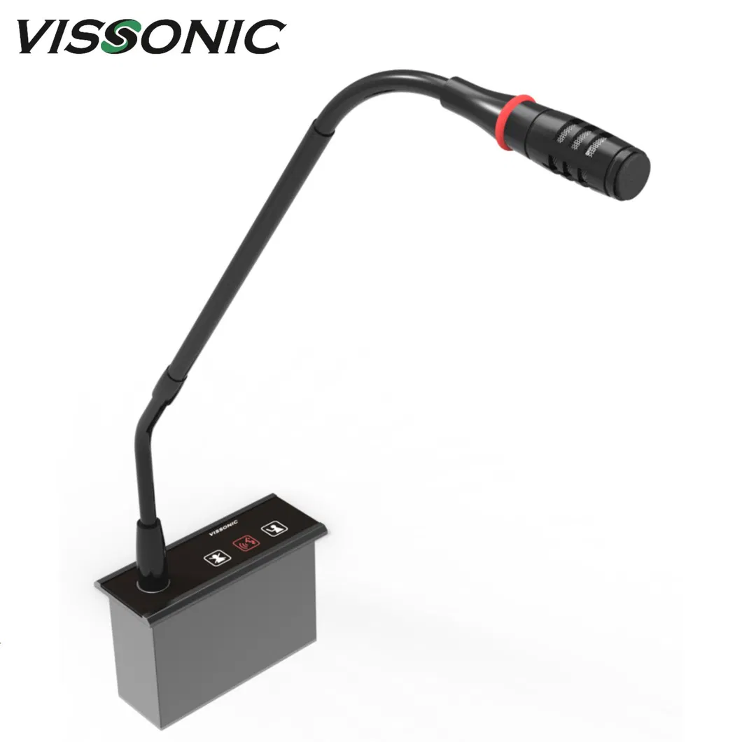 Cat5 Wired DSP Conference System Flush Mount Gooseneck Microphone with Earphone for Delegate Unit
