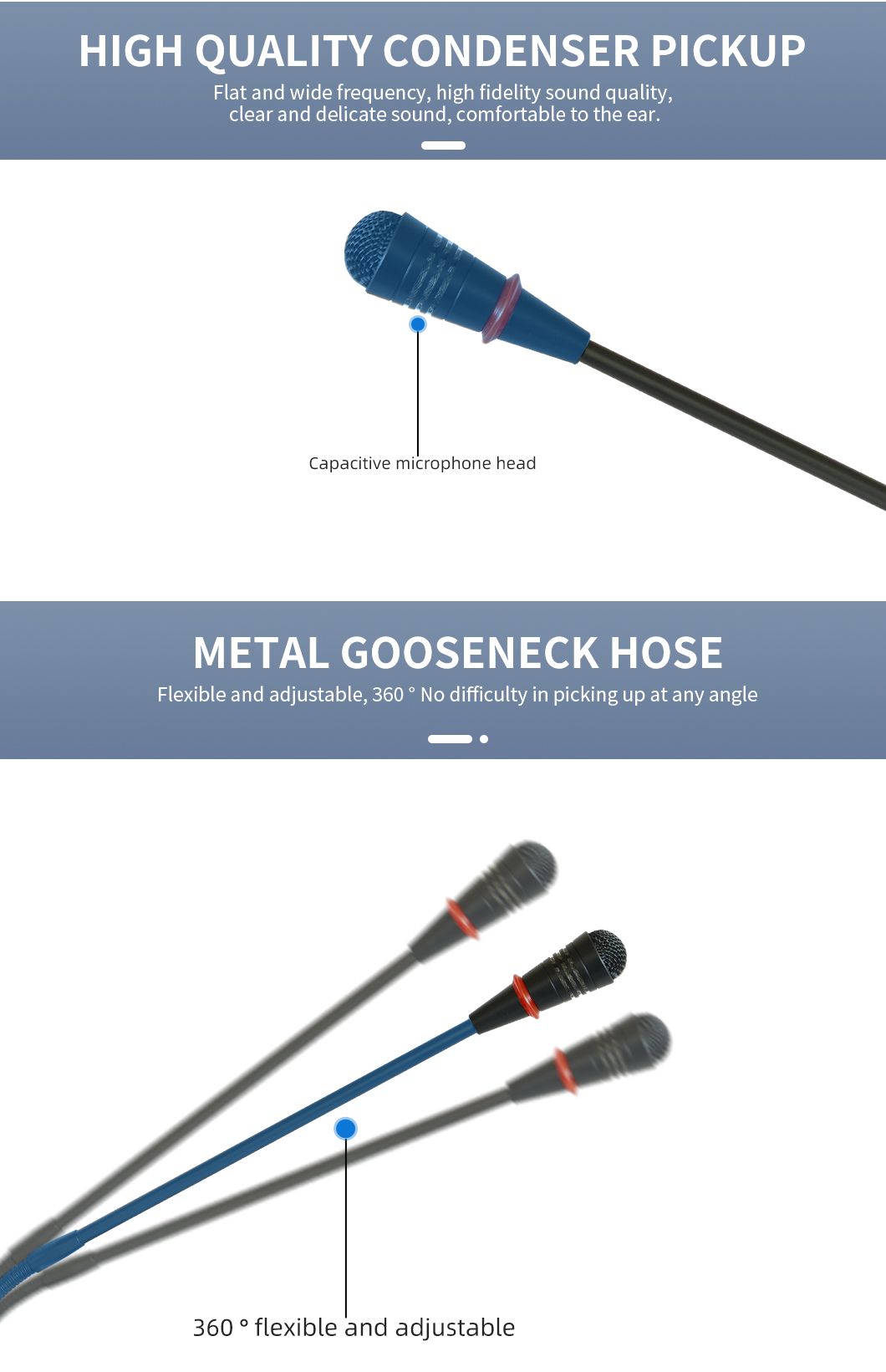 Chairman Unit Wired Meeting Audio Conference System with Condenser Microphone