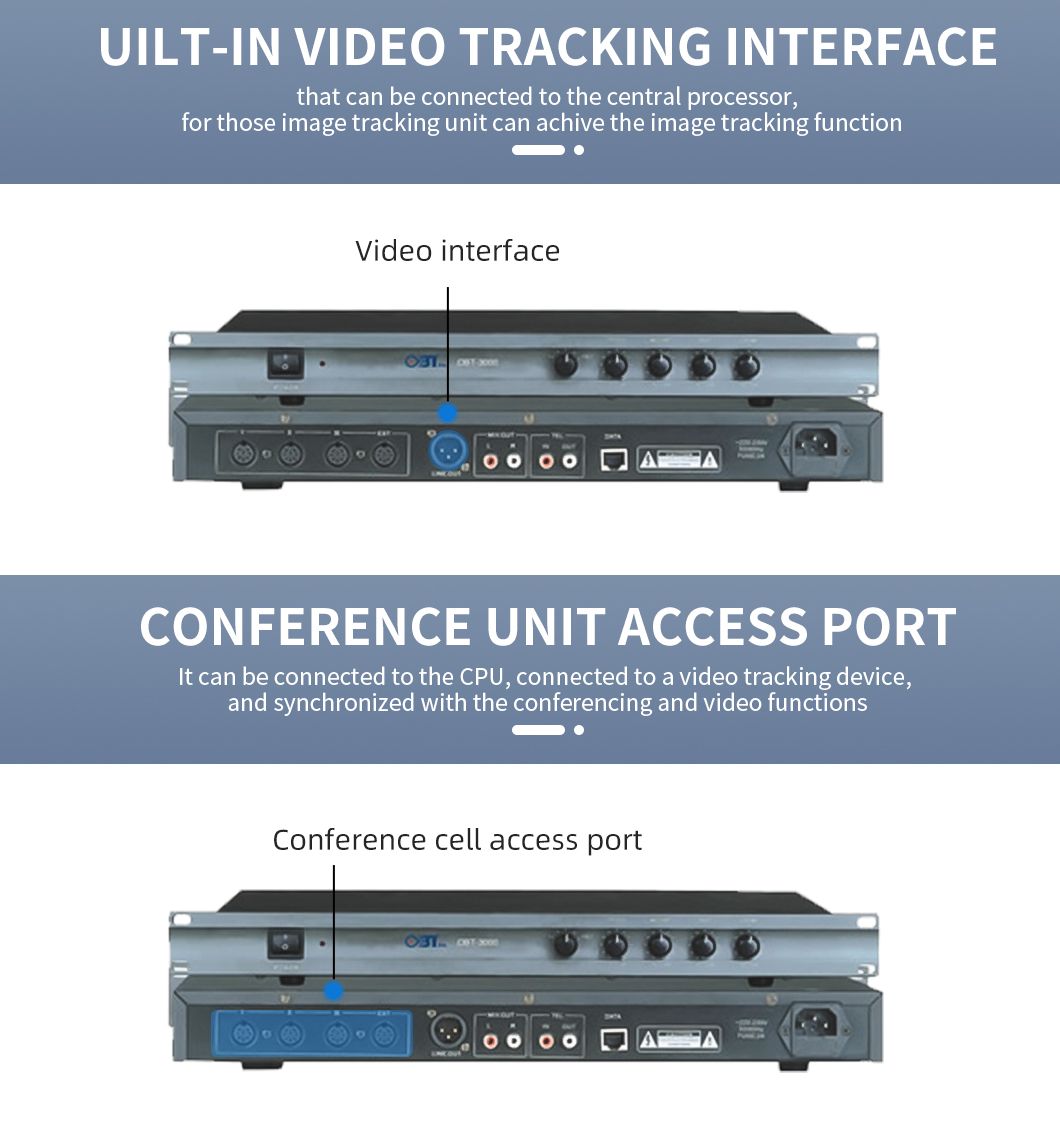 Chairman Unit Wired Meeting Audio Conference System with Condenser Microphone