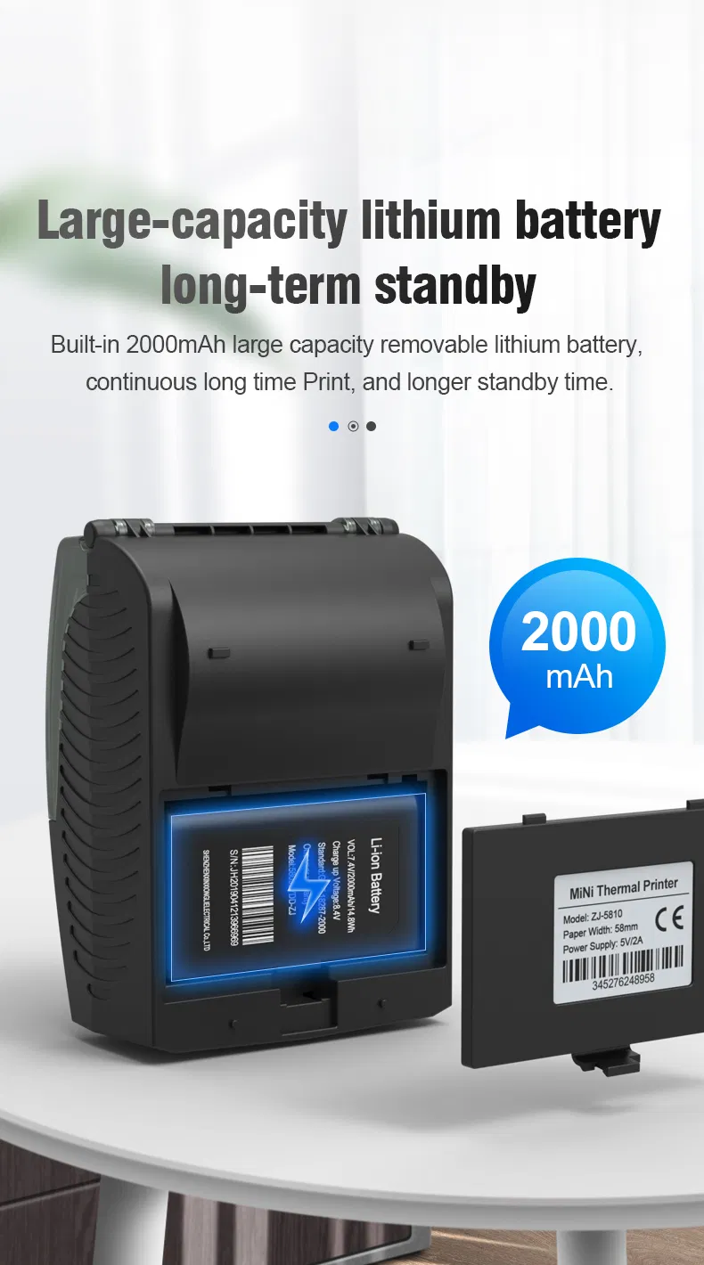 Cheap 58mm Wireless Bluetooth Mobile Receipt Barcode Portable Printer