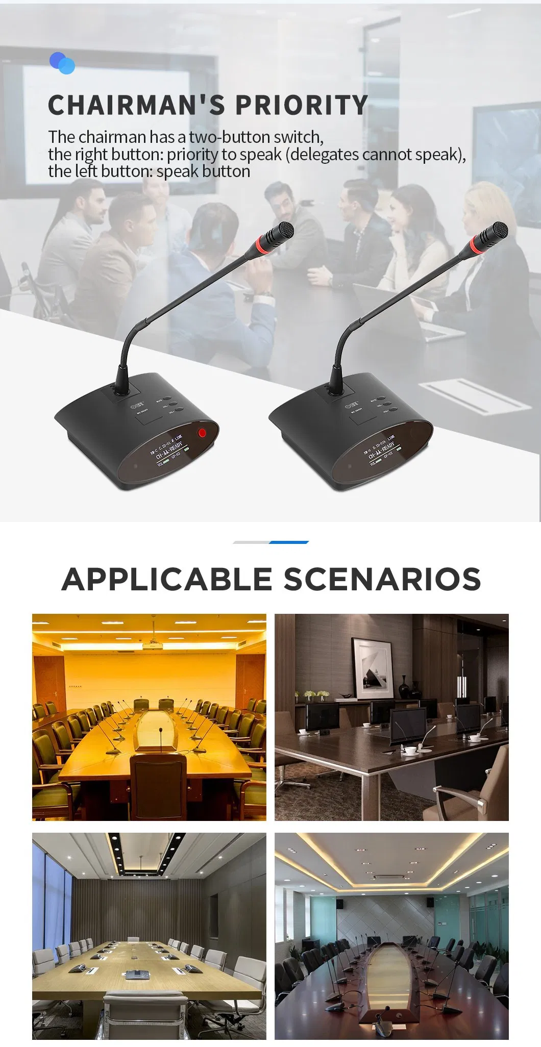 Conference System Microphone Recording Discussion Megaphone Wireless Microphone