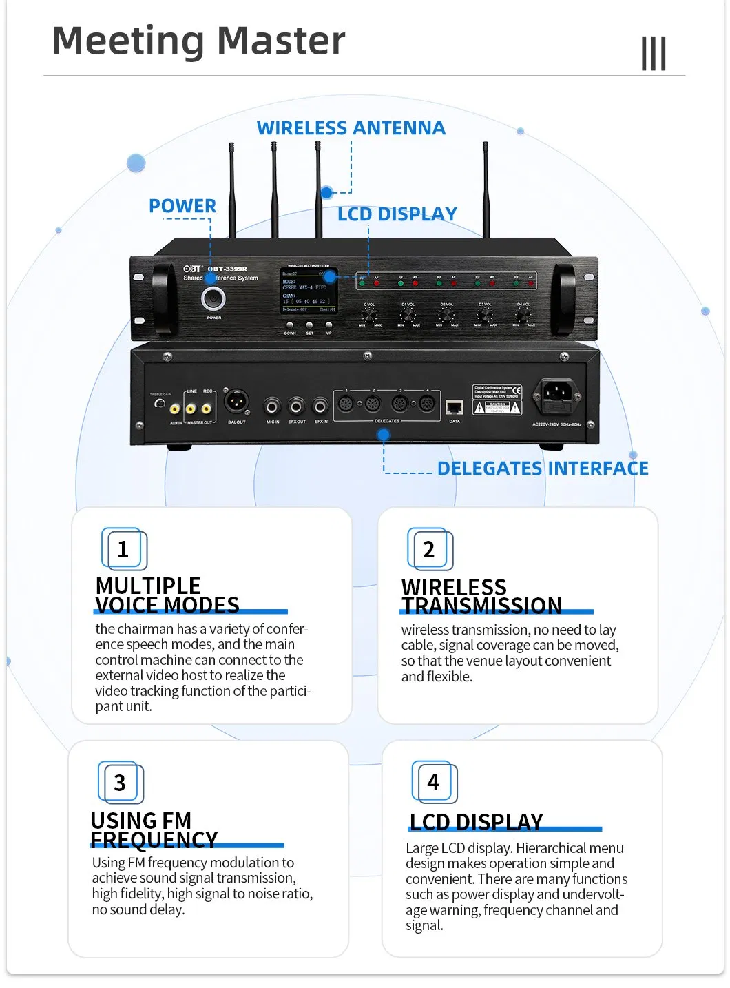 Conference System Microphone Recording Discussion Megaphone Wireless Microphone