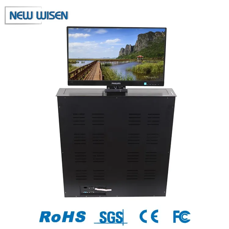 Customizable Hidden Desktop TV LCD Monitor Lift System Electric Telescopic Monitor