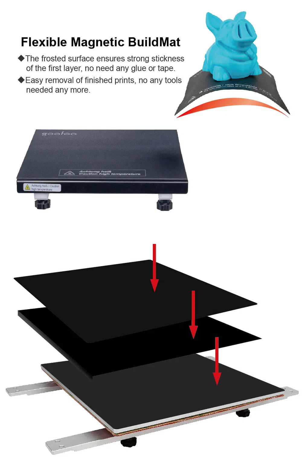 Desktop 3D Printer Home and Office Use with Auto Leveling to Print with 1.75mm 3D Filament