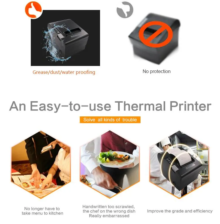 Desktop POS Receipt Thermal Printer with Auto Cutter