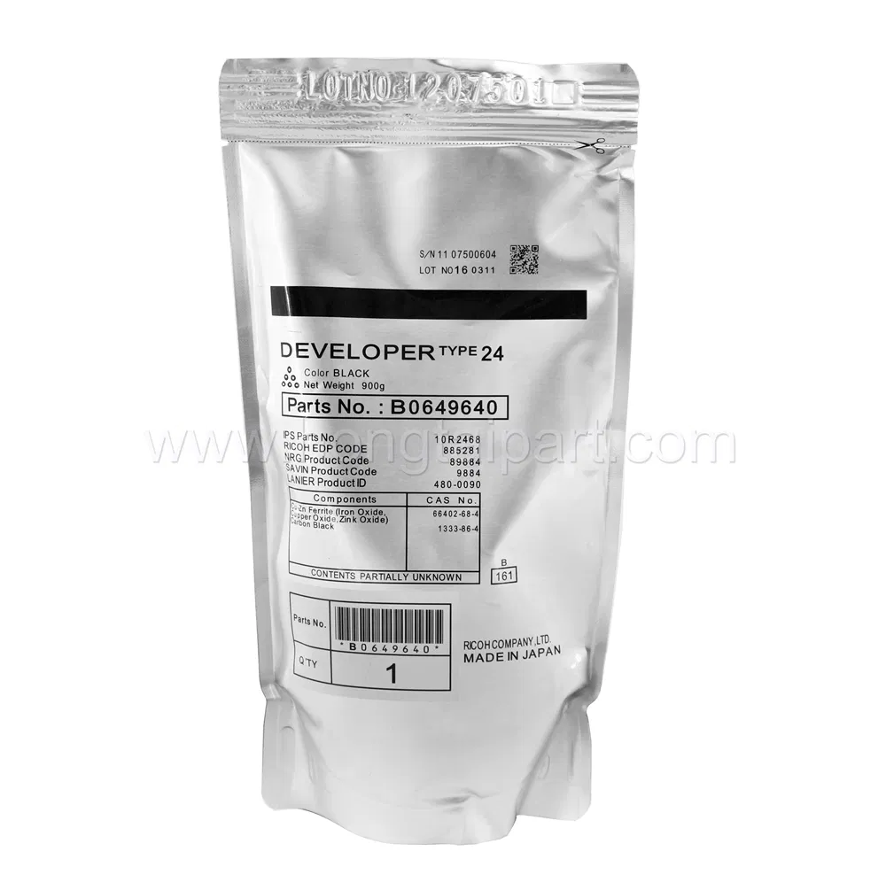 Developer for Ricoh Aficio 1060 1075 2051 2060 2075 (B0649645 B0649640 885281 885435 TYPE 24)