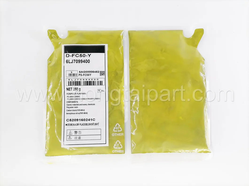 Developer for Toshiba E Studio 2050c 2051c 2550c 2551c 2555c 3055c 3555c 4555c 5055c D-FC50-Y (6LJ70994400)