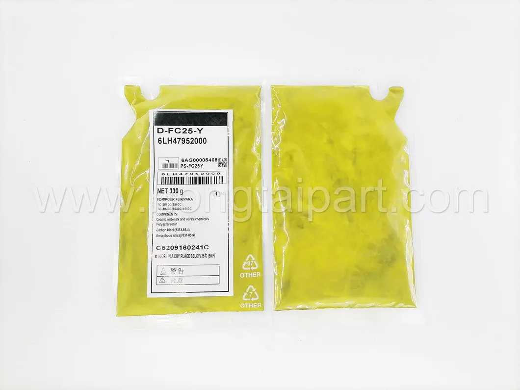 Developer for Toshiba Original 6lh47952200 (D-FC25-Y) Cyan