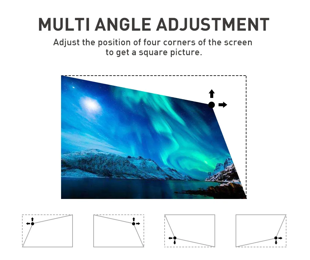 DLP Projector Portable High Definition Cinema 720p Smart Projector for Office Home Business Teaching