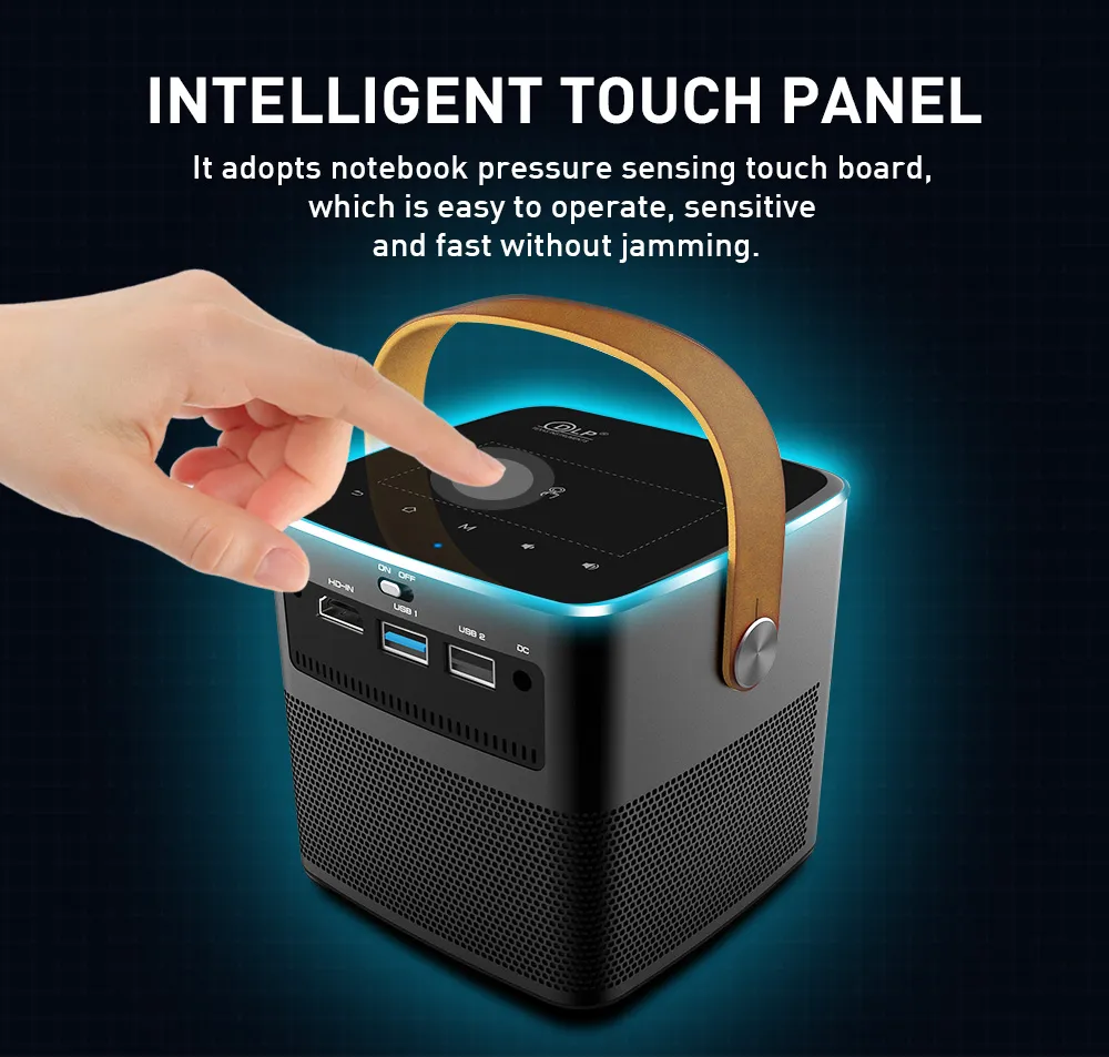 DLP Projector Portable High Definition Cinema 720p Smart Projector for Office Home Business Teaching