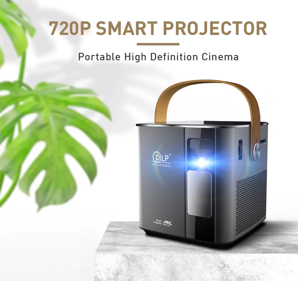 DLP Projector Portable High Definition Cinema 720p Smart Projector for Office Home Business Teaching