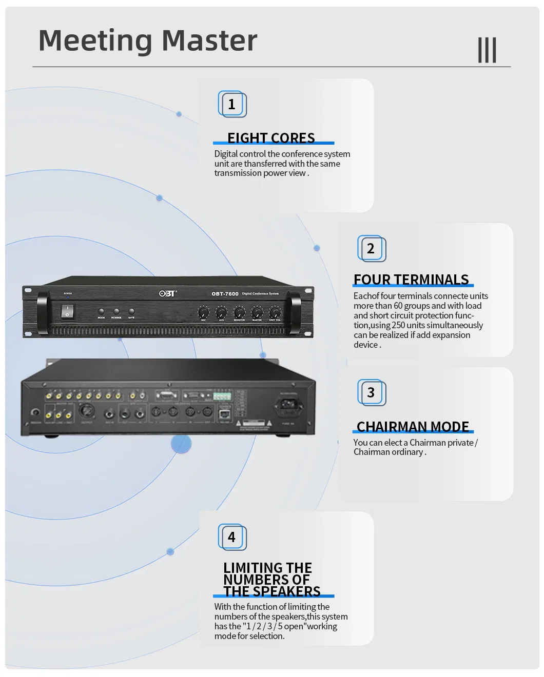 Double Flexible Tubes Dynamic Studio Microphones Conference System Video Condenser Microphone