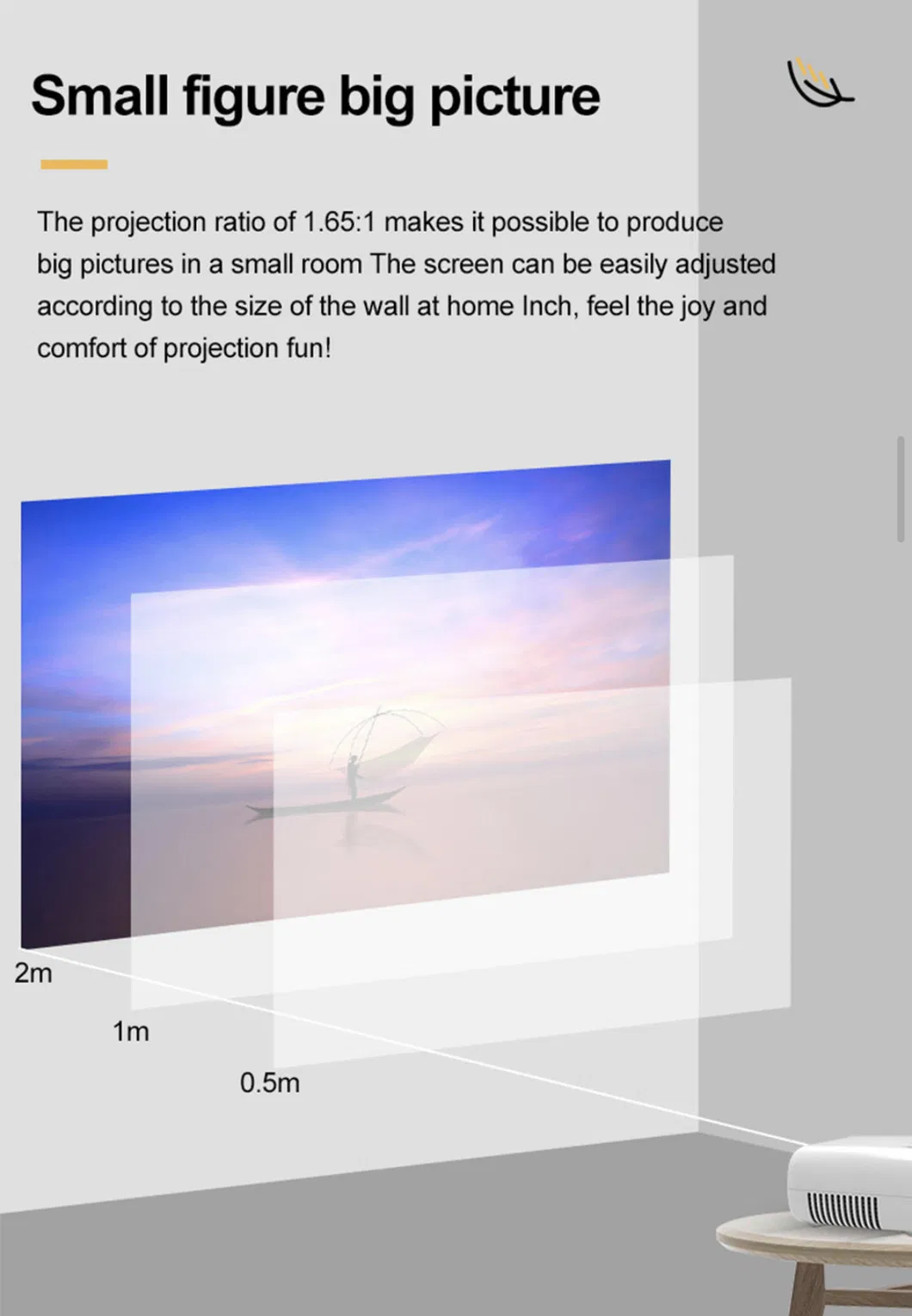 Factory Price Mini Projector 480*272p Portable LED Home Theater