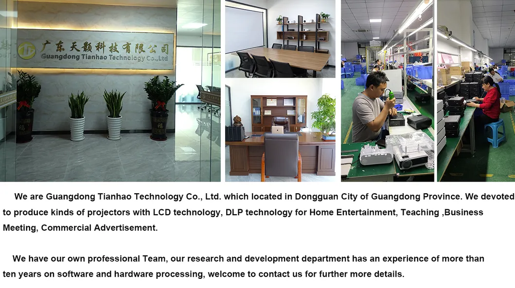 Full HD LCD Portable Projector for Home Entertainment Commercial Teaching Multifunctional