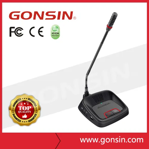 Gonsin High Anti-Interfere Wireless Delegate Unit Meeting Room Gooseneck Microphone Conference Mic