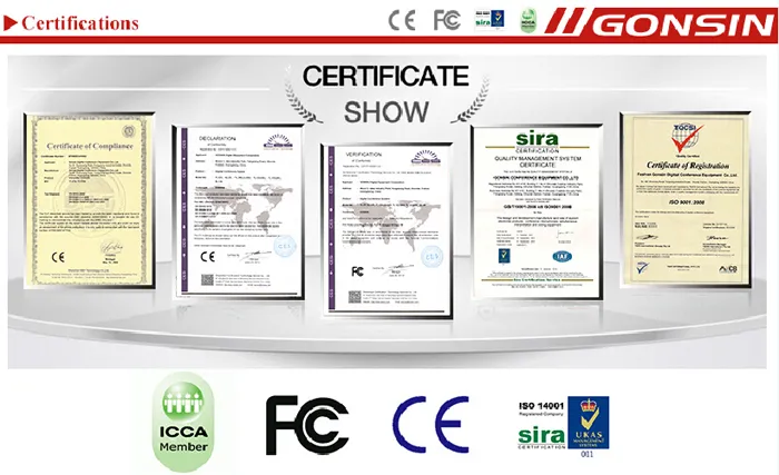 Gonsin Wireless Conference System Audio Discussion Microphone Meeting Equipment Gooseneck Microfono De Conferencia Inalambrico