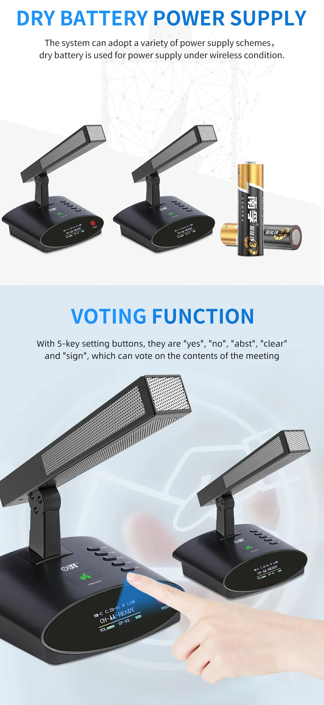 High Quality Conference Room Speaker Wireless Condenser Microphone Mic Headphone