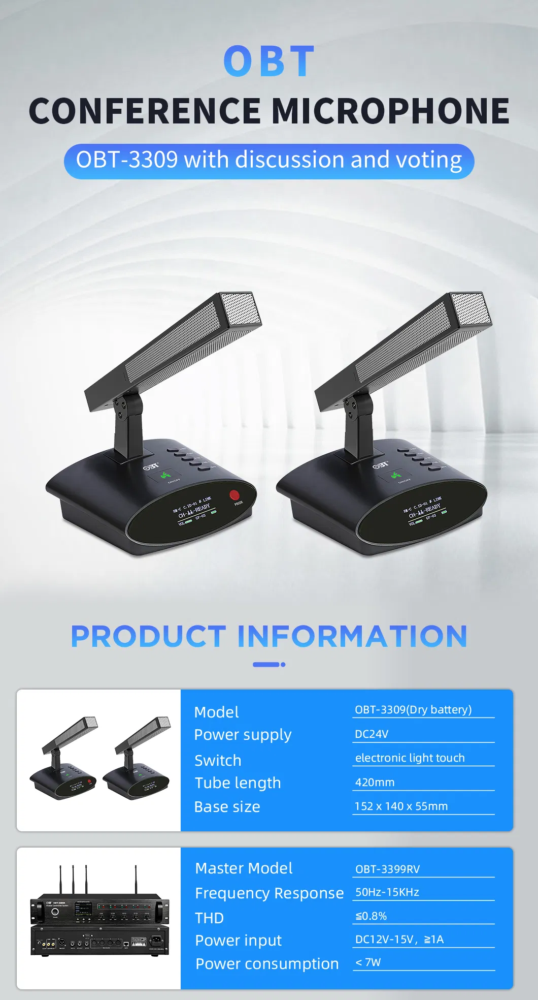 High Quality Conference Room Speaker Wireless Condenser Microphone Mic Headphone