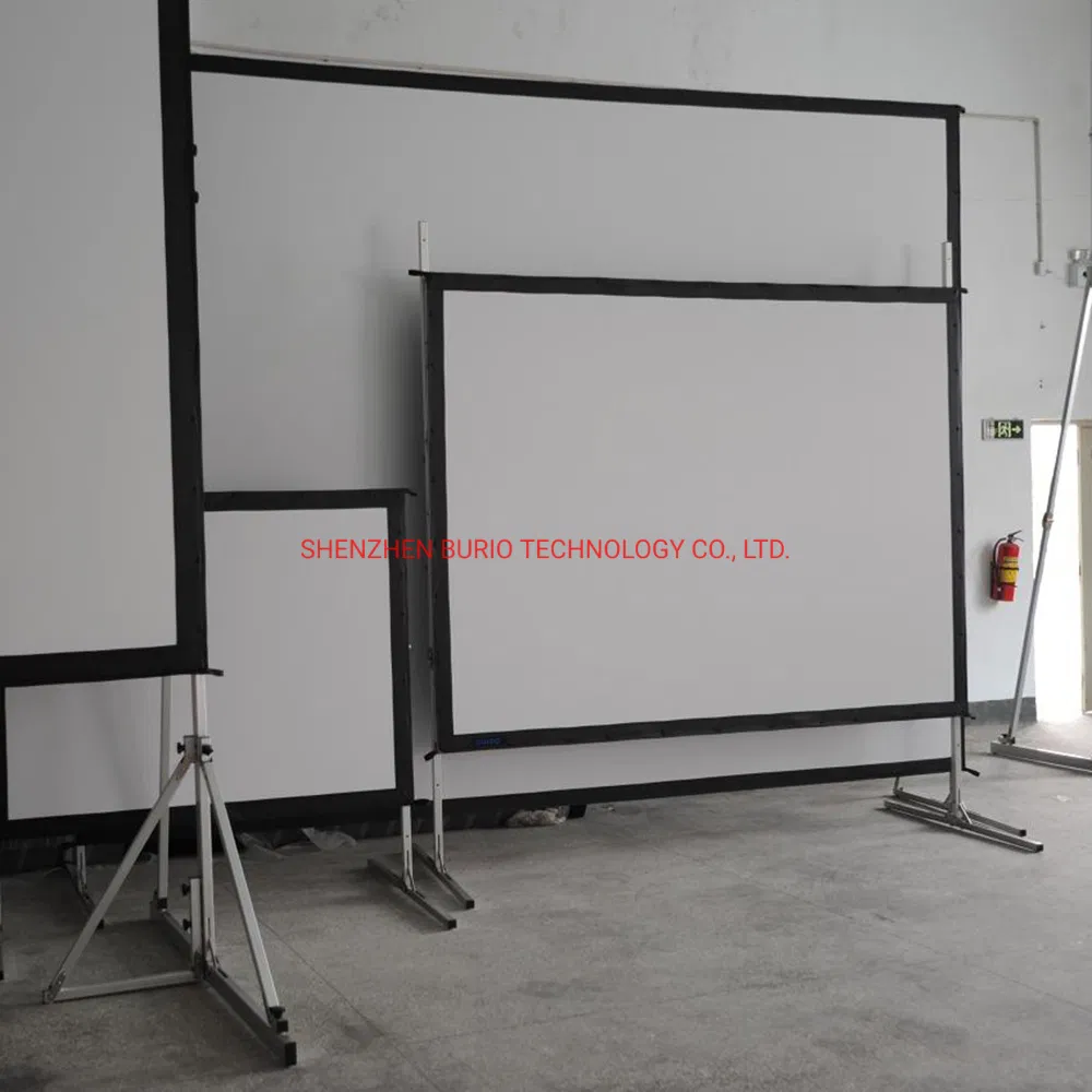 High Quality Fast Fold 6′ X8′ Projector Screen Rear & Front Projection Easy Folding Screen with Flight Case