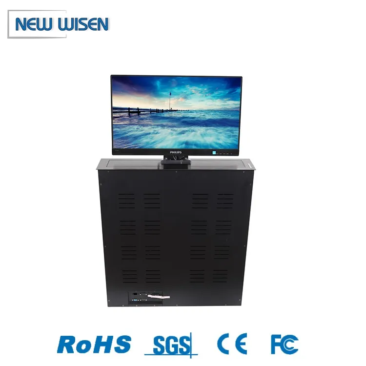 Intelligent Electric Desktop Monitor LCD Lift System for Conference System
