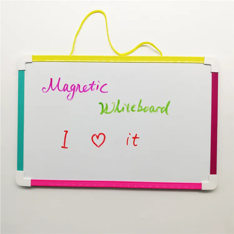 Kids Writing Whiteboard Drawing Board Colourful Plastic Frame