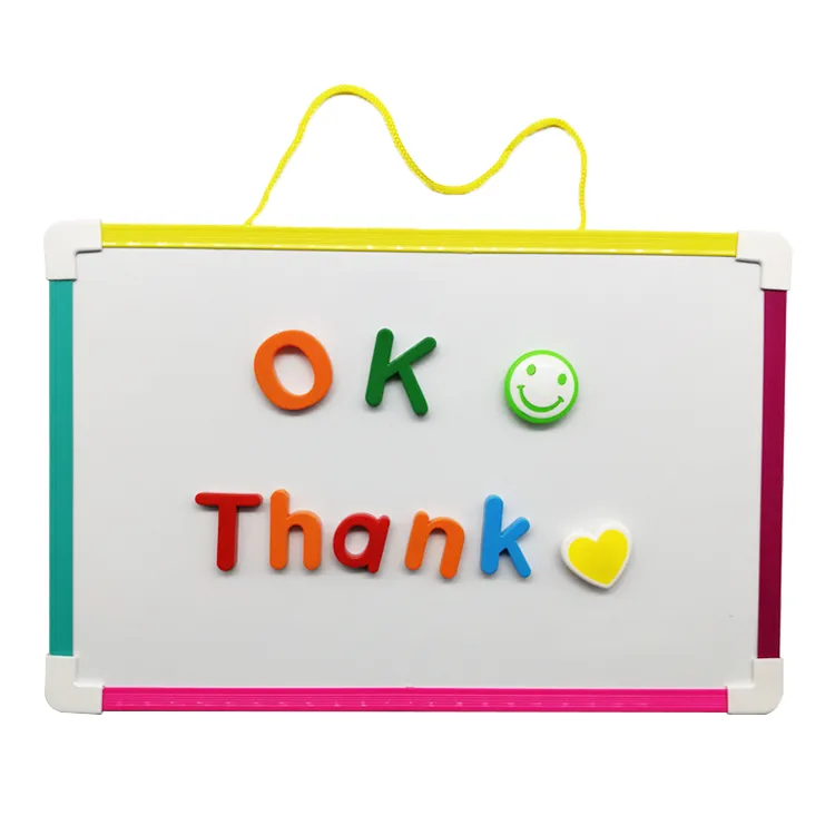 Kids Writing Whiteboard Drawing Board Colourful Plastic Frame