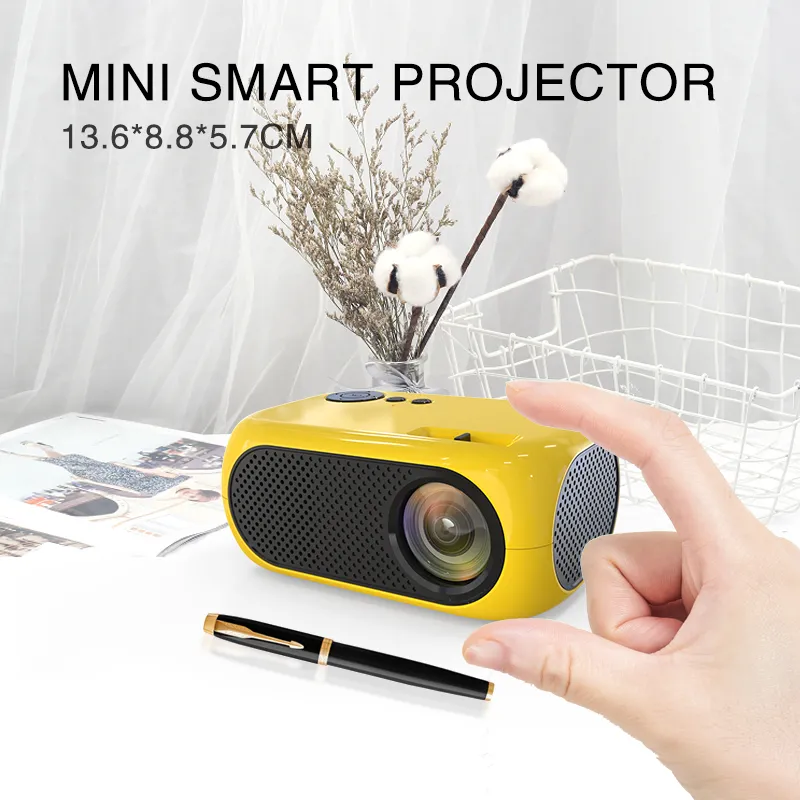 LCD Smart Home Theater Logo Pocket Portable 4K Android Video Mobile Phone Mini LED Projector 1080P