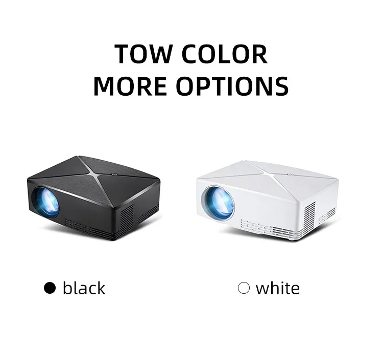 LED Home Theater Video Mini HD Pocket Lien C80 Home Cinema HD Multimedia 1080P White Silver Projector with Cheap Price