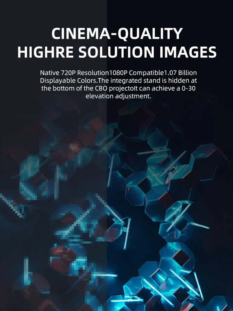 LED Home Theater Video Mini HD Pocket Lien C80 Home Cinema HD Multimedia 1080P White Silver Projector with Cheap Price