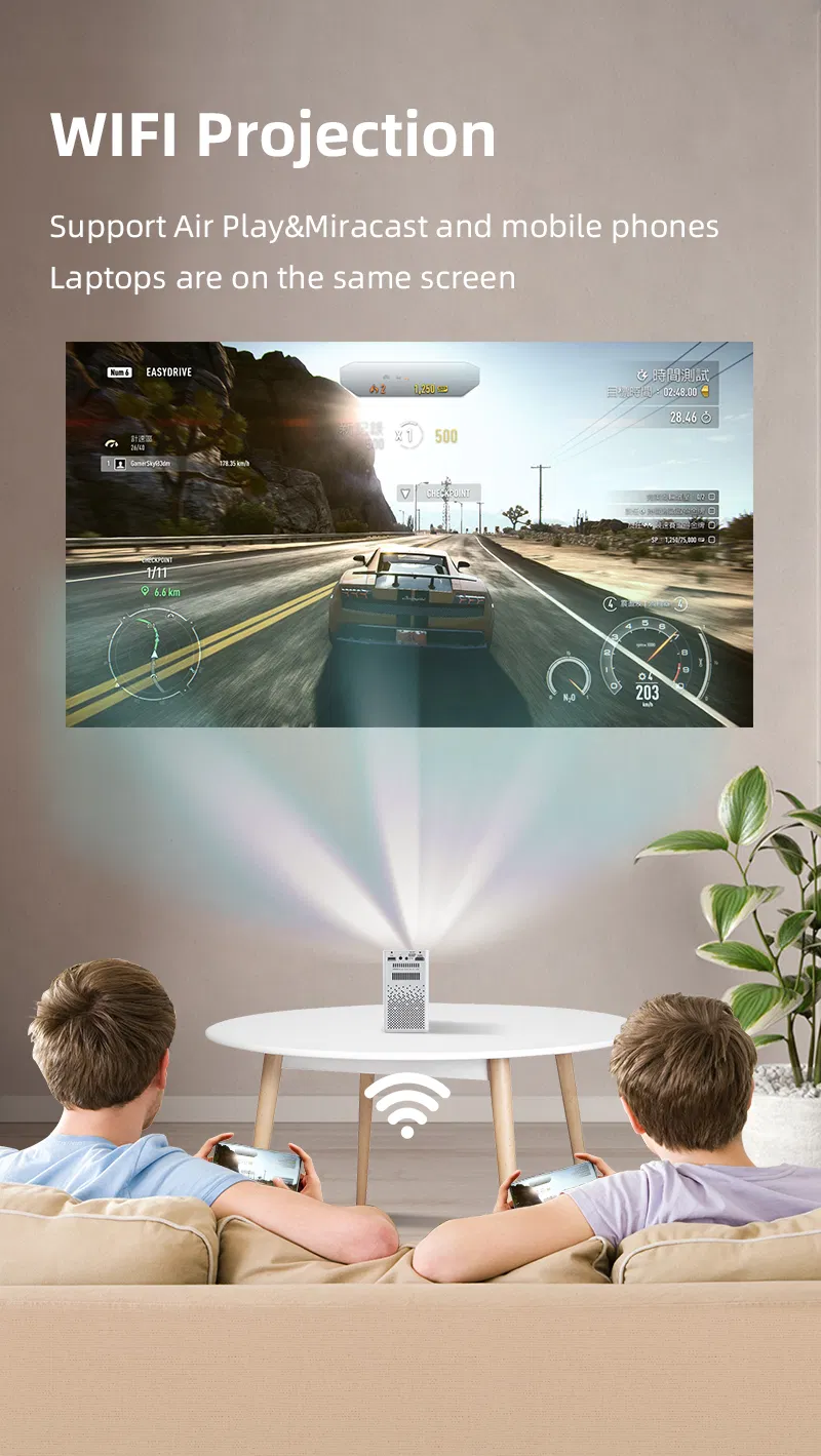 Lien C900 Mini Pocket Smart 4K 3D Cinema Video Projector Android WiFi 3000 Lumens LED DLP Projector