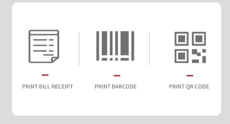 Mini 58mm POS Thermal Receipt Printer with USB/Serial/Bluetooth Interface