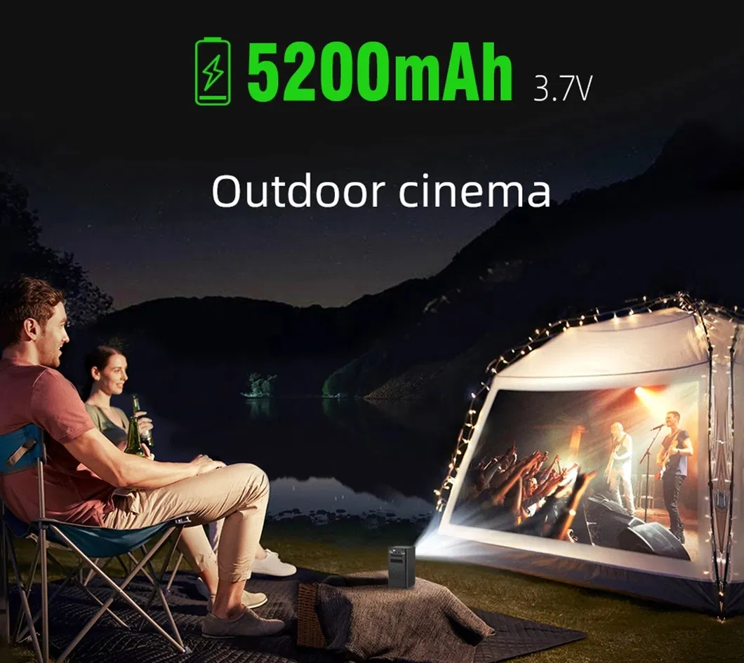 Mini Portable Projector DLP 1080P Smart Android WiFi Bt Quad Core Mobile Phone Projector for Home Theater