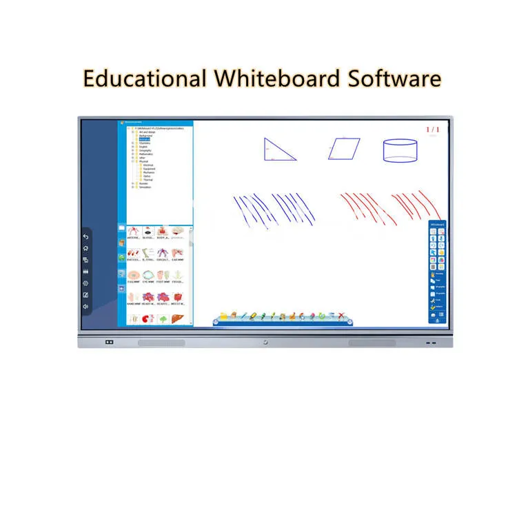 Multi Touch 75inch Electronic IR Interactive Whiteboard, Smart Board, All in One Interactive Flat Panel