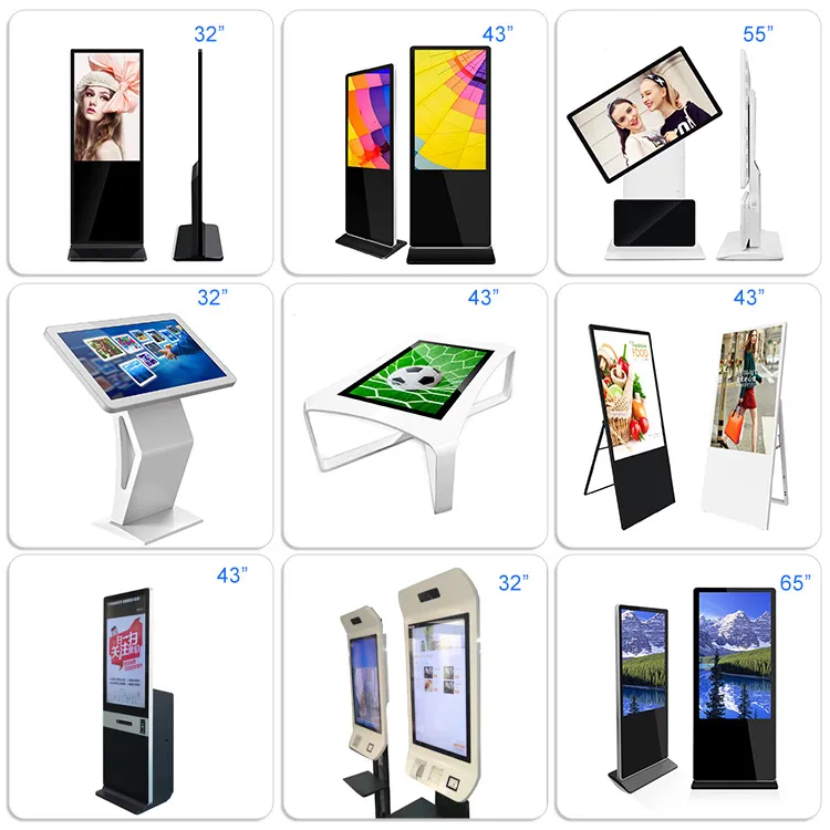 Office Supply LCD Display Touch Screen Writing Whiteboard Portable Interactive Smart Board 55 Inch