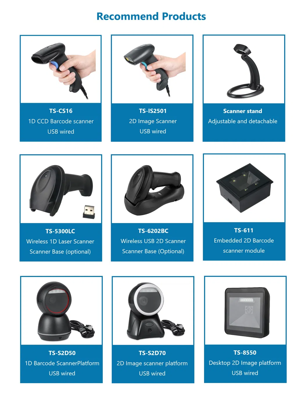 Omni Directional 1d/2D Barcode Scanner Desktop
