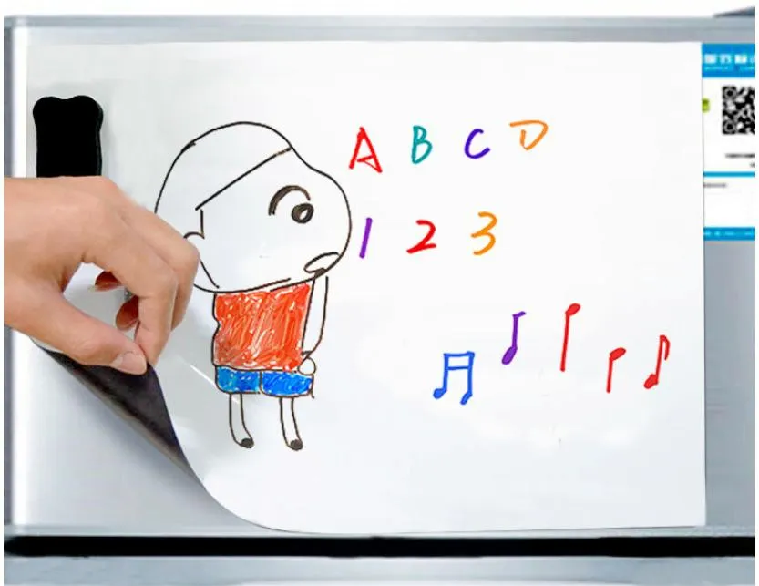 Pet Self-Adhesive Dry Erase Foldable Magnetic Whiteboard