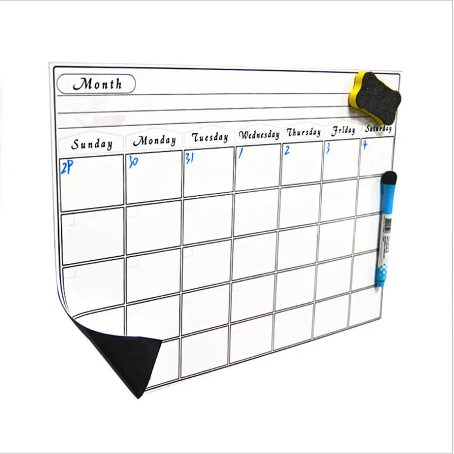 Pet Self-Adhesive Dry Erase Foldable Magnetic Whiteboard