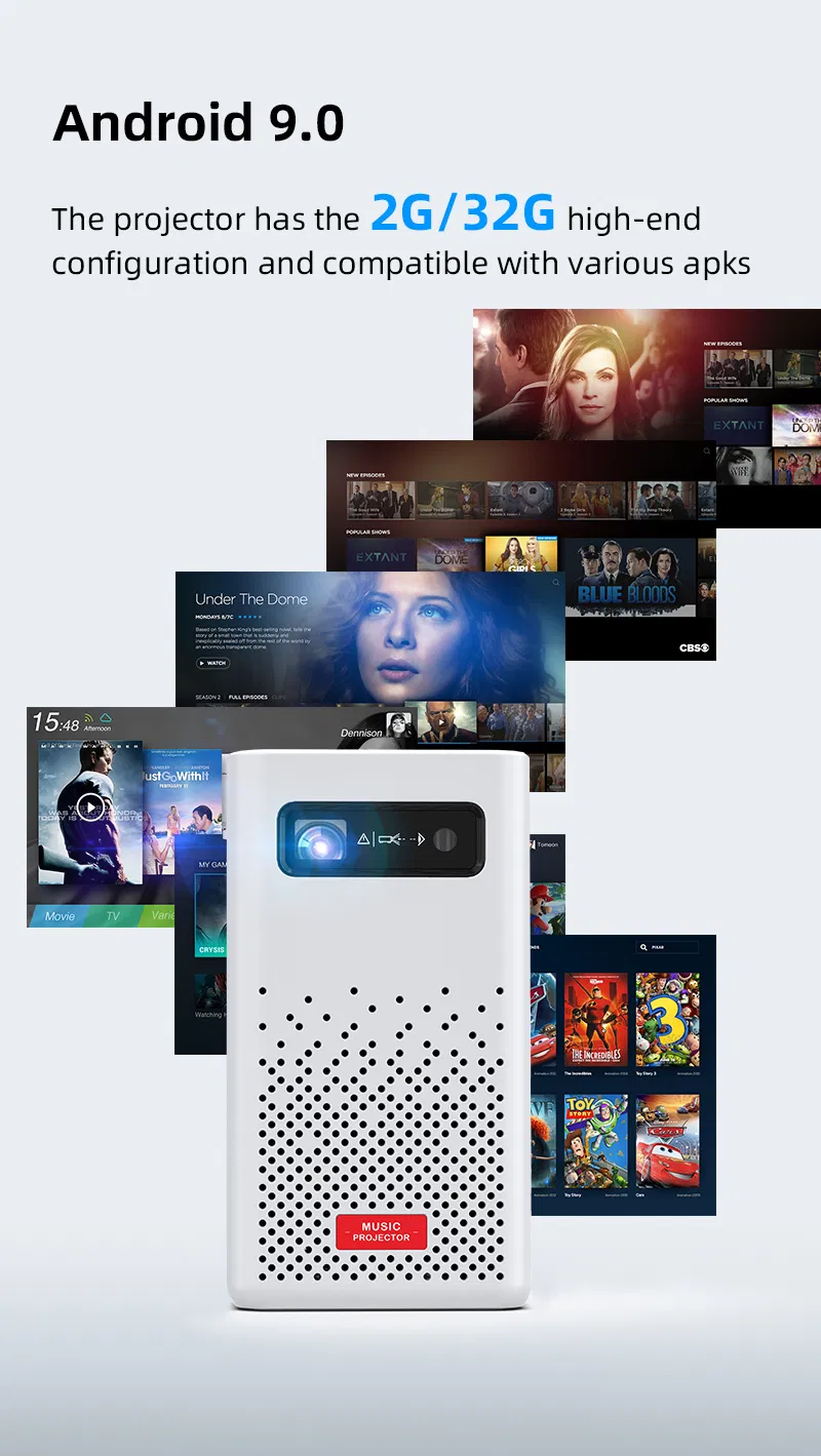 Pico Pocket Projector Full HD Aurora Starry Sky Projectors Lamp Tripod