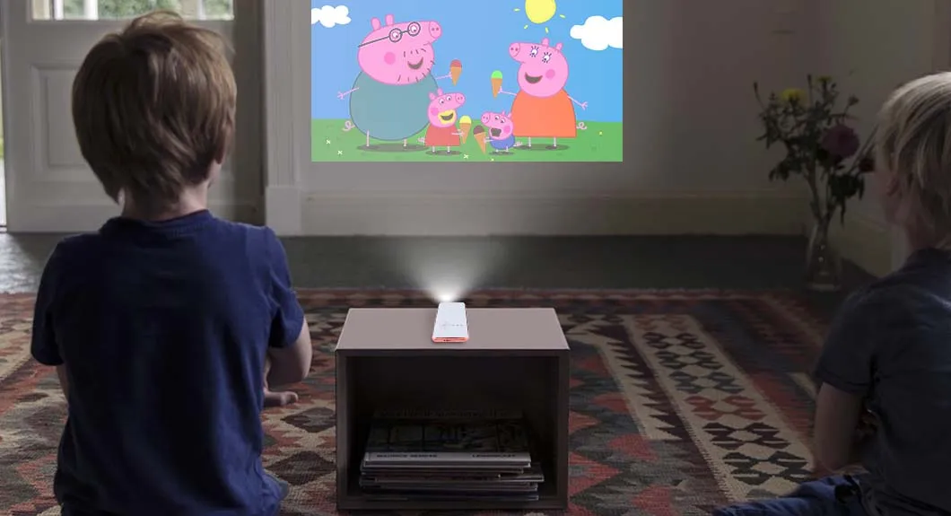 Portable Mini Multimedia Projector Wireless Mini Projector Smart LED Pocket Projector