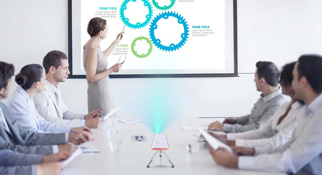 Portable Mini Multimedia Projector Wireless Mini Projector Smart LED Pocket Projector