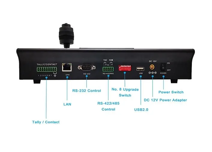 PTZ Controller Keyboard 35keys Glowing Audio Conference System