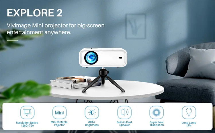 Shenzhen 720p HD LCD Multimedia LED Smart Mobile Home Theater Mini Video Projector