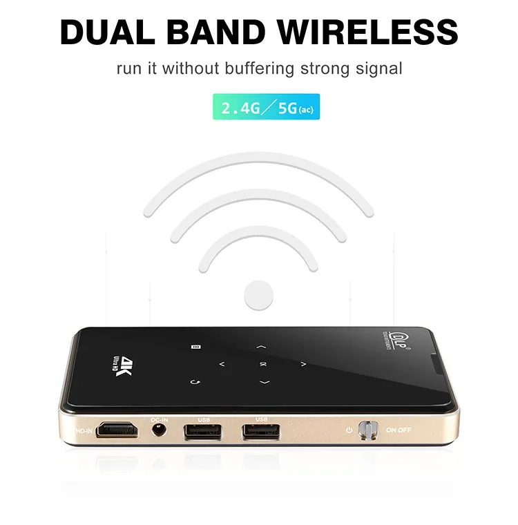 Stable Quality Android 6.0 P9 1GB 8GB Mini Pico Pocket Latest Projector Mobile Phone