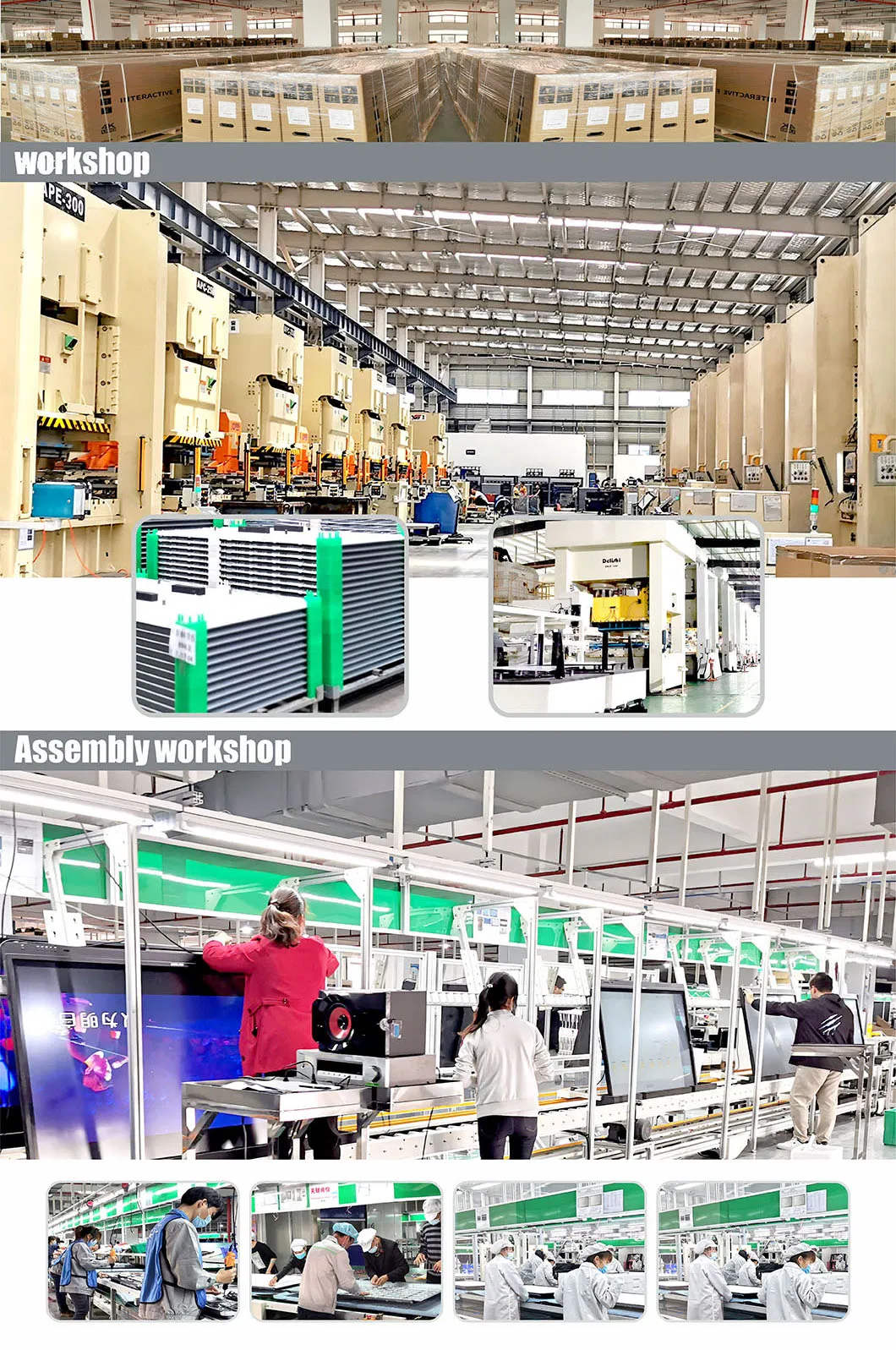 T65c65c Nesting 65inch Anti-Glare Toughened Glass Interactive Flat Panel for Conference