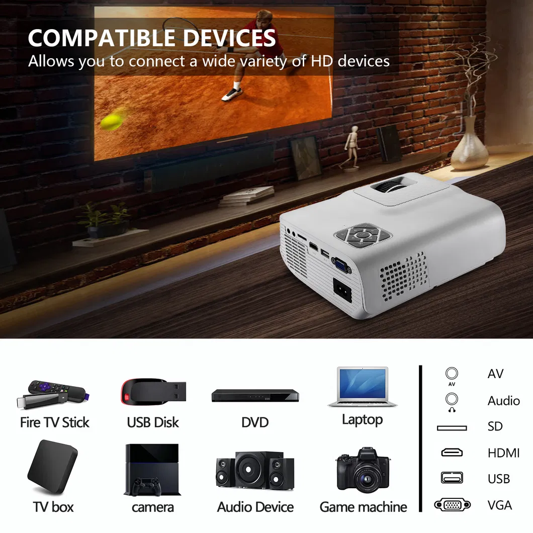 TV Share Screen Lamp Light Night Short Small Throw Home Theater Projectors